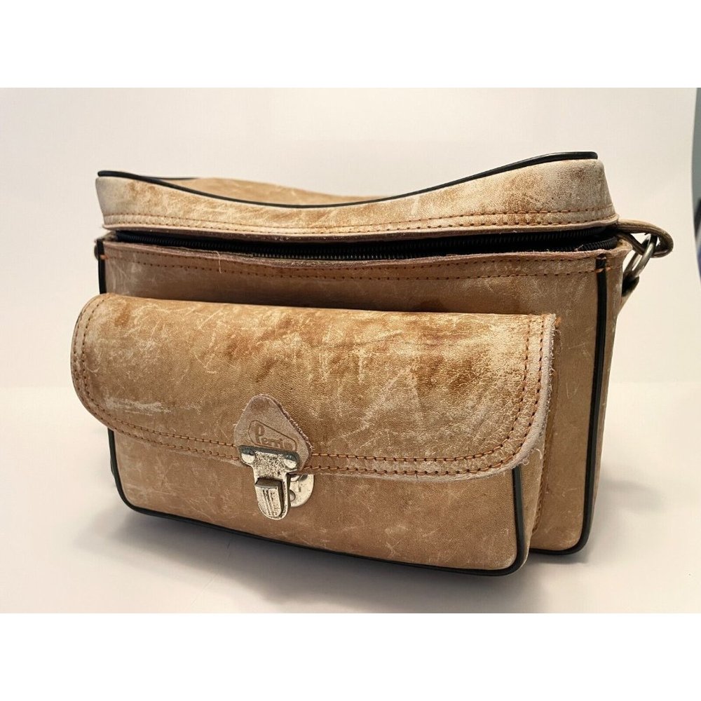Vintage Perrin The Sportsman 502 Genuine Cowhide Leather Camera Case Bag